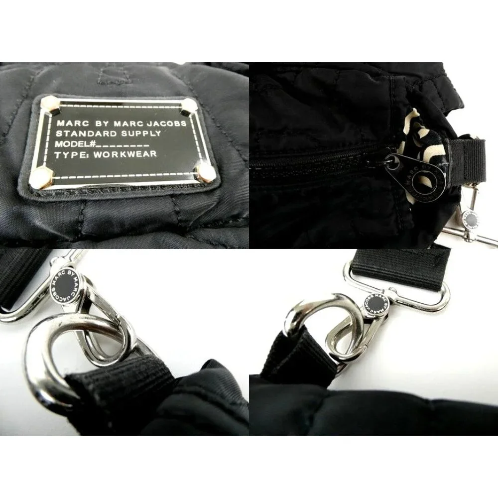 Marc By Marc Jacobs Black Quilted Nylon‎ Tote Bag With Adjustable Strap